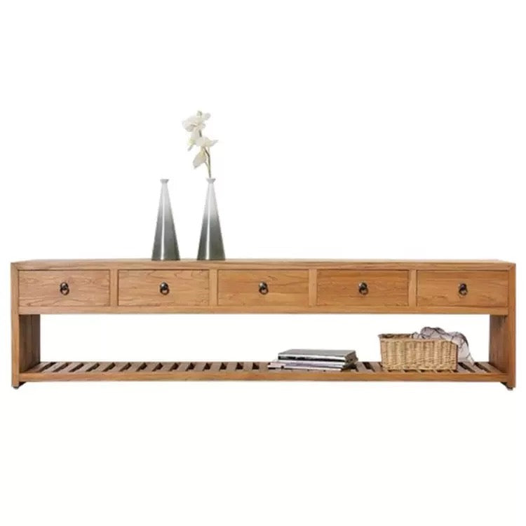 Solid Pine Wood TV Stand - 4 Seasons Home Gadgets