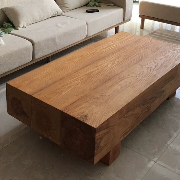 Solid Wood 4 Legs Coffee Table - 4 Seasons Home Gadgets