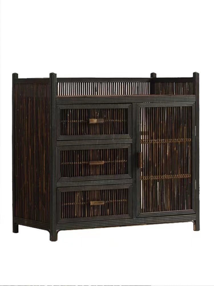 Solid Wood Bamboo Accent Cabinet - 4 Seasons Home Gadgets