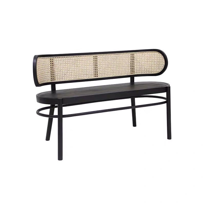 Solid Wood Bamboo Mesh Bench - 4 Seasons Home Gadgets