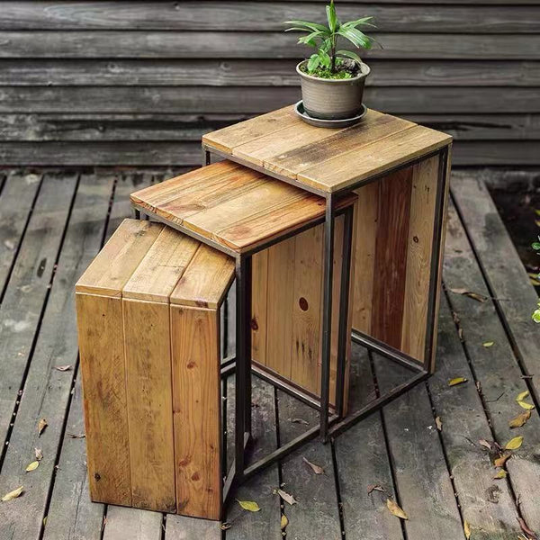 Solid Wood C End Table Set - 4 Seasons Home Gadgets