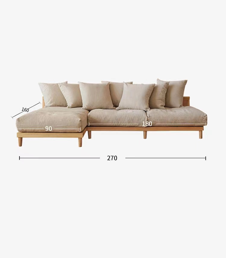 Solid Wood Chaise Lounge Daybed - 4 Seasons Home Gadgets