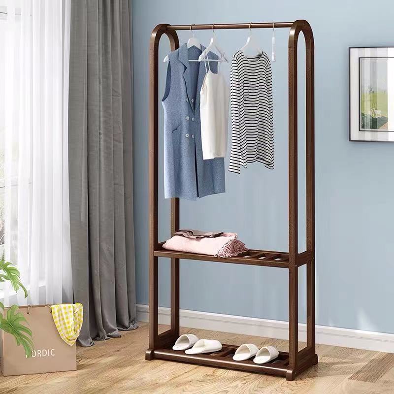 Solid Wood Garment Rack Shelves - 4 Seasons Home Gadgets