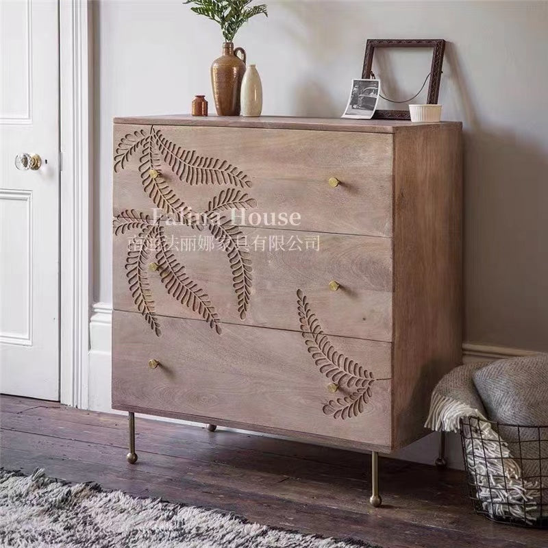 Solid Wood Nightstand Dresser - 4 Seasons Home Gadgets