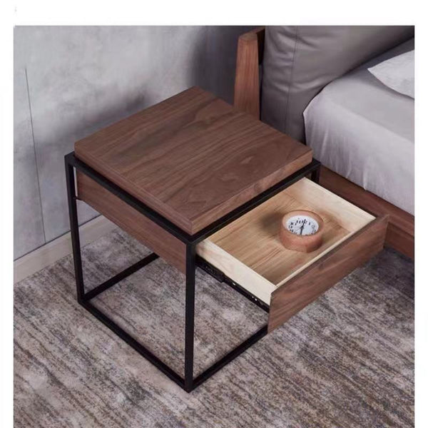 Solid Wood Nightstand - 4 Seasons Home Gadgets