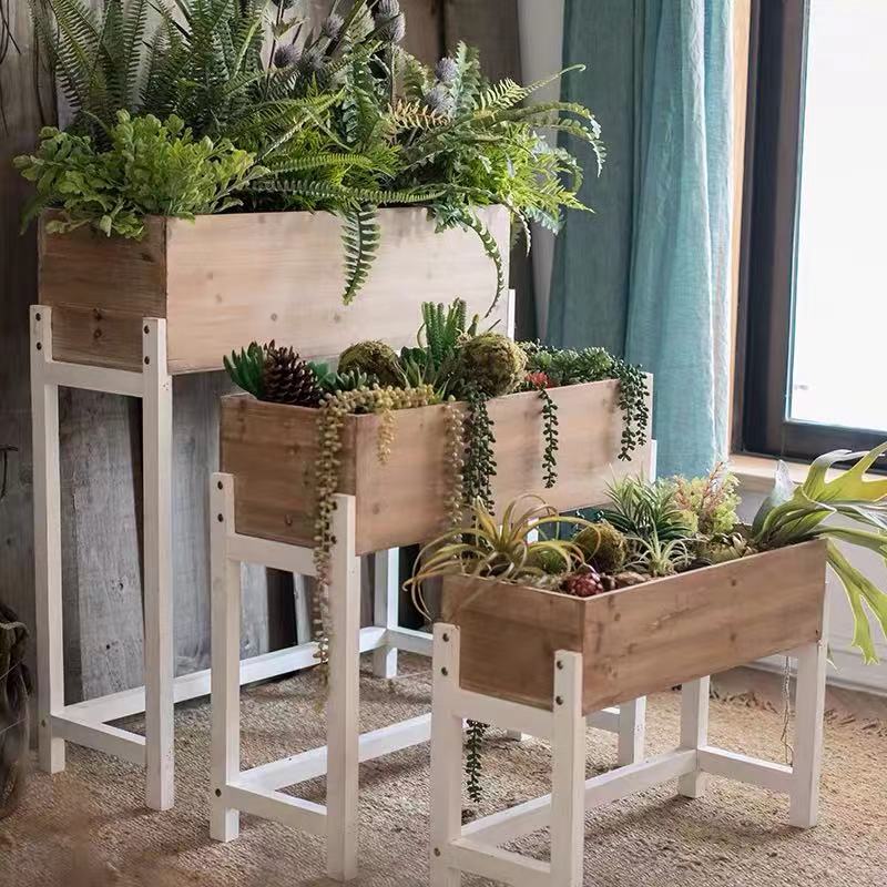 Solid Wood Plant Stand Set - 4 Seasons Home Gadgets