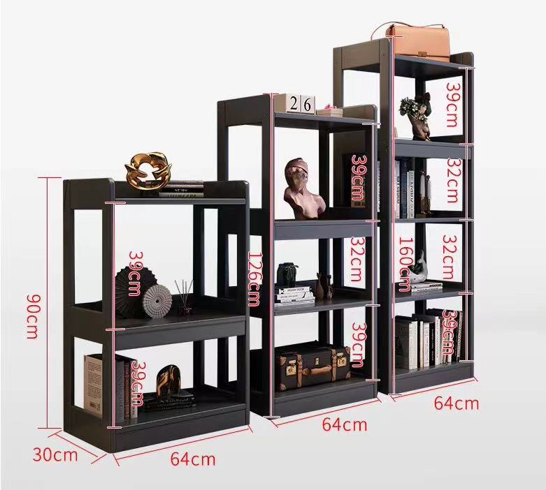 Solid Wood Standard Bookcase - 4 Seasons Home Gadgets