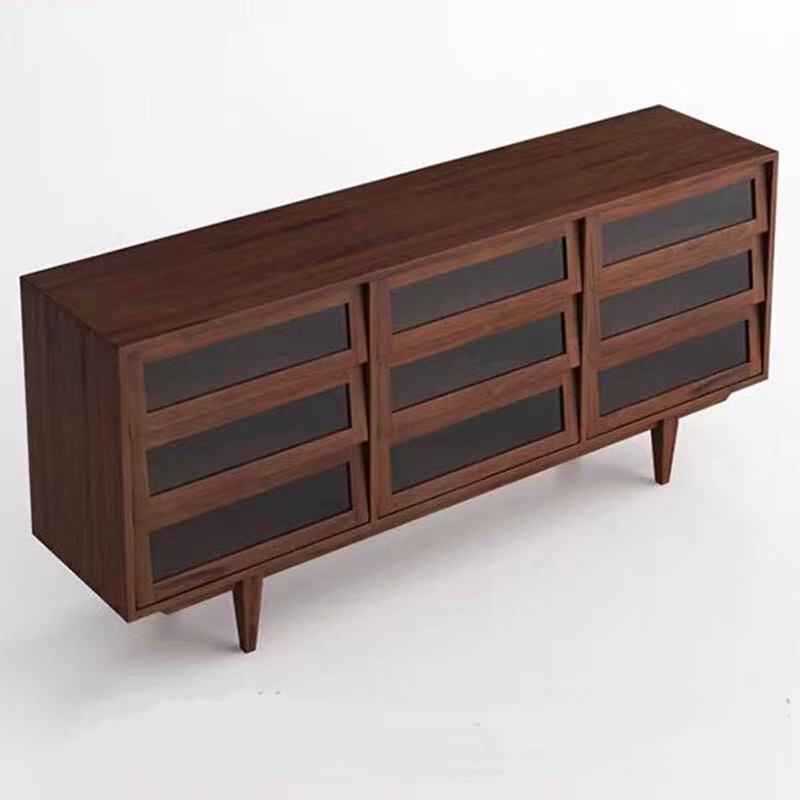 Solid Wood TV Stand Drawers Chest - 4 Seasons Home Gadgets