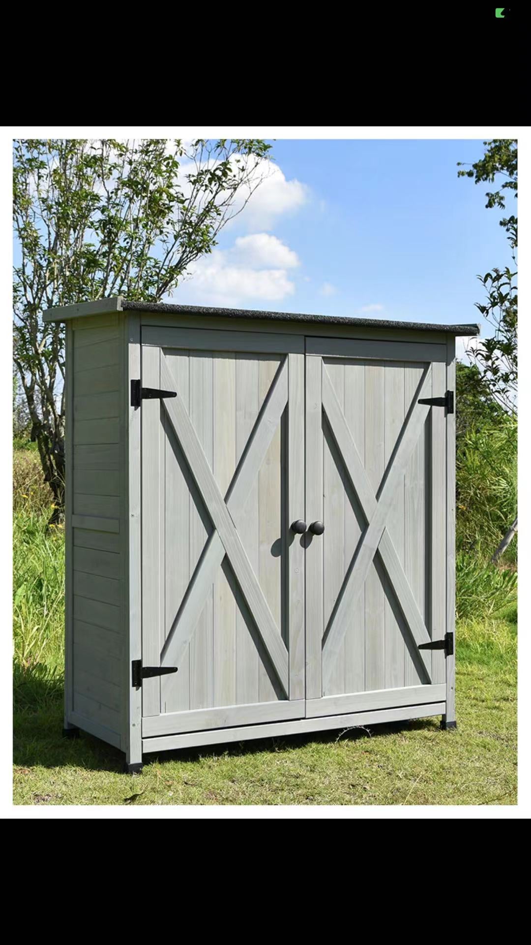 Solid Wood Tools Shed - 4 Seasons Home Gadgets