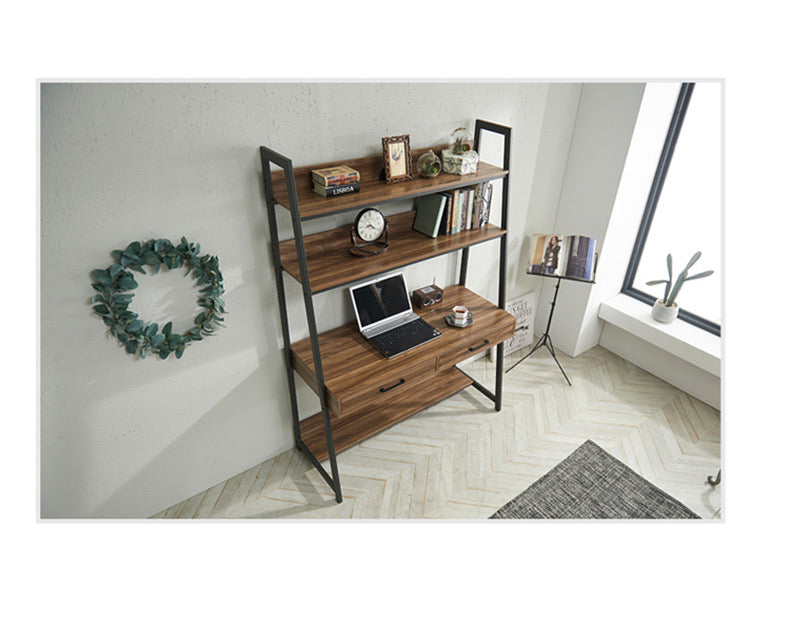 Solid Wood & Iron Ladder Desk - 4 Seasons Home Gadgets