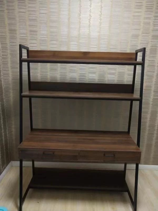 Solid Wood & Iron Ladder Desk - 4 Seasons Home Gadgets