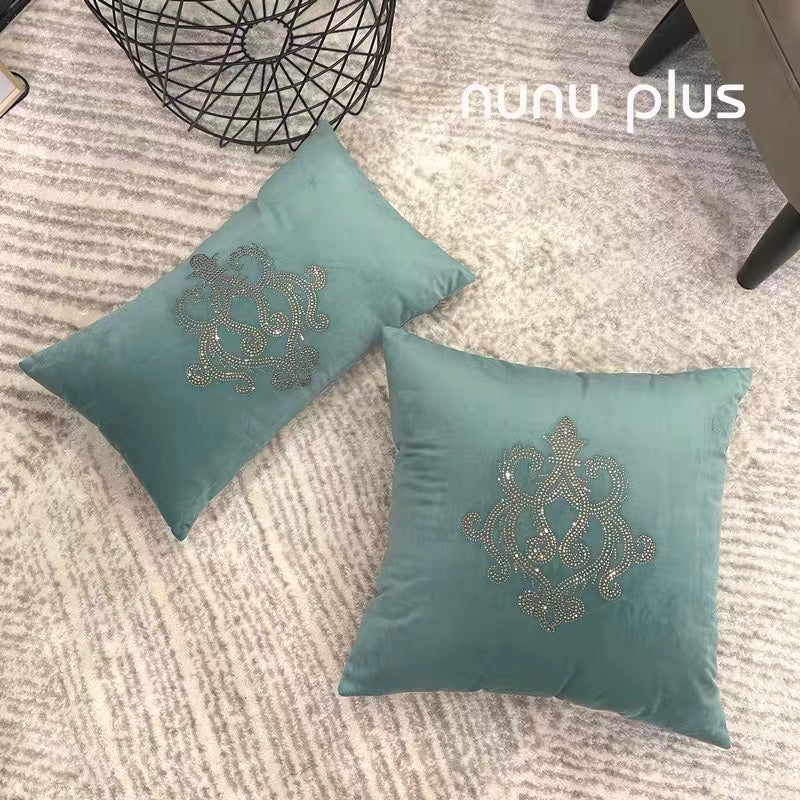 Sparkly Turquoise Pillow Cushion Set Of 2 - 4 Seasons Home Gadgets