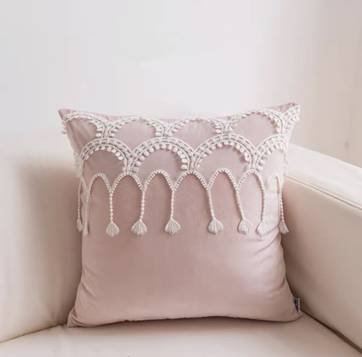 60cm Square Baby Pink Pillow Cove Cushion - 4 Seasons Home Gadgets