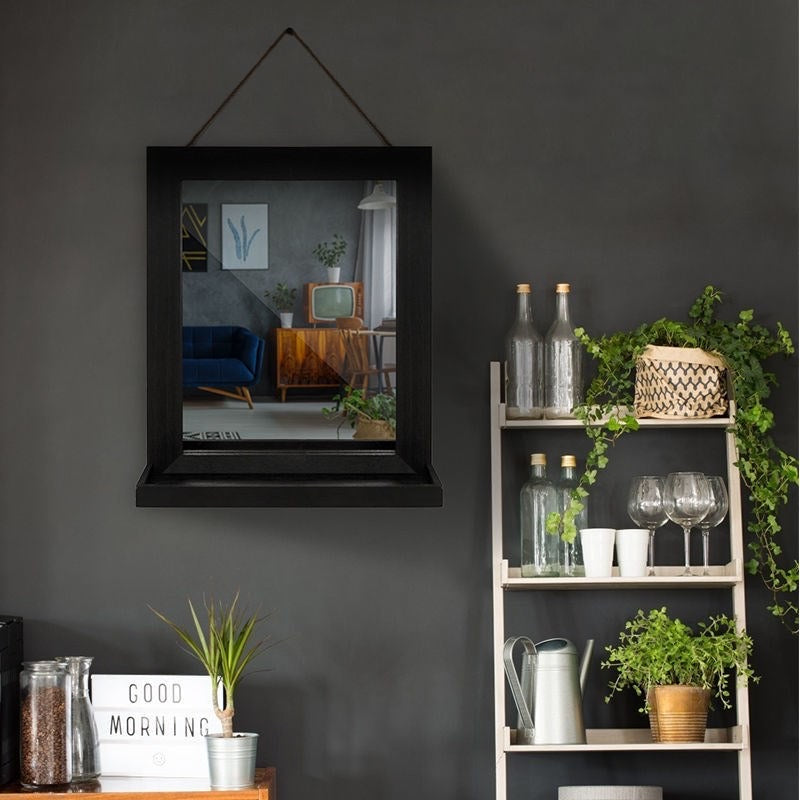 Square Wood Wall Mirror - 4 Seasons Home Gadgets