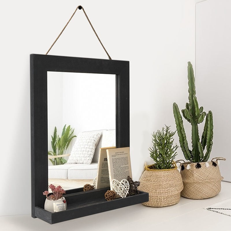 Square Wood Wall Mirror - 4 Seasons Home Gadgets