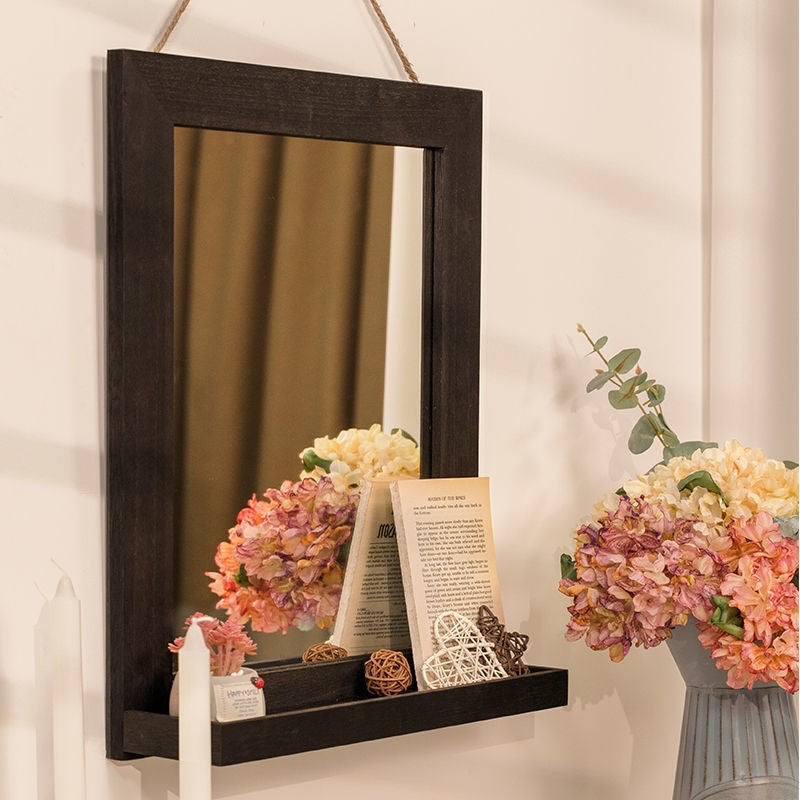 Square Wood Wall Mirror - 4 Seasons Home Gadgets