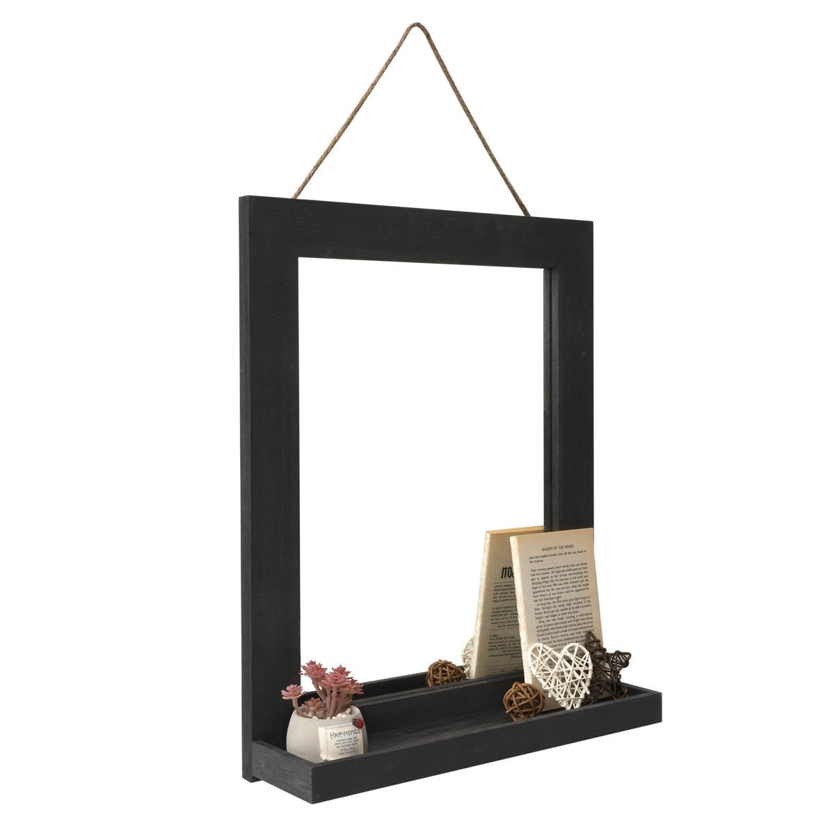 Square Wood Wall Mirror - 4 Seasons Home Gadgets