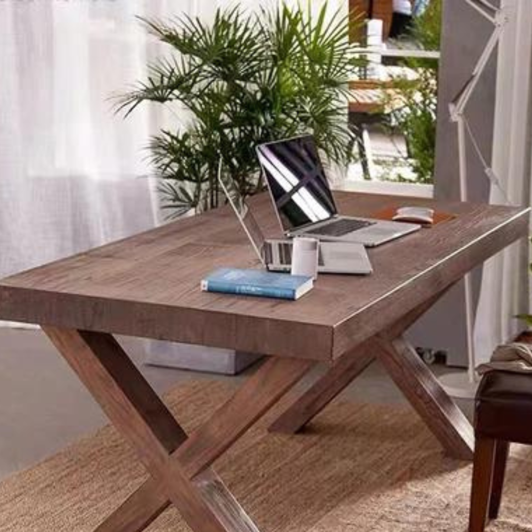 St. John Solid Wood Trestle Table - 4 Seasons Home Gadgets