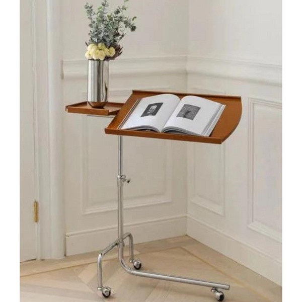 Stainless Steel Oak Adjustable Standing Desk - 4 Seasons Home Gadgets