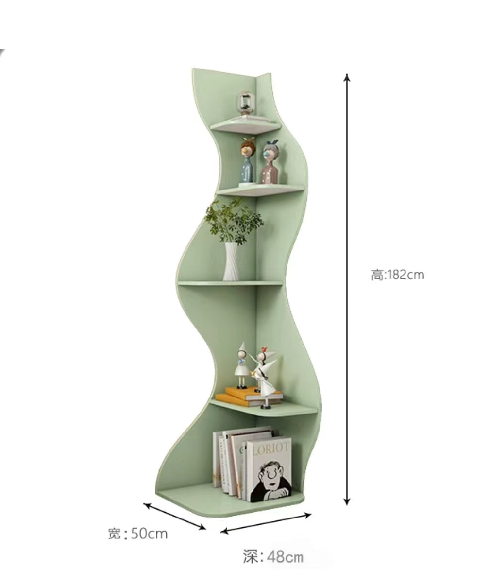 Standing Corner Bookcase - 4 Seasons Home Gadgets