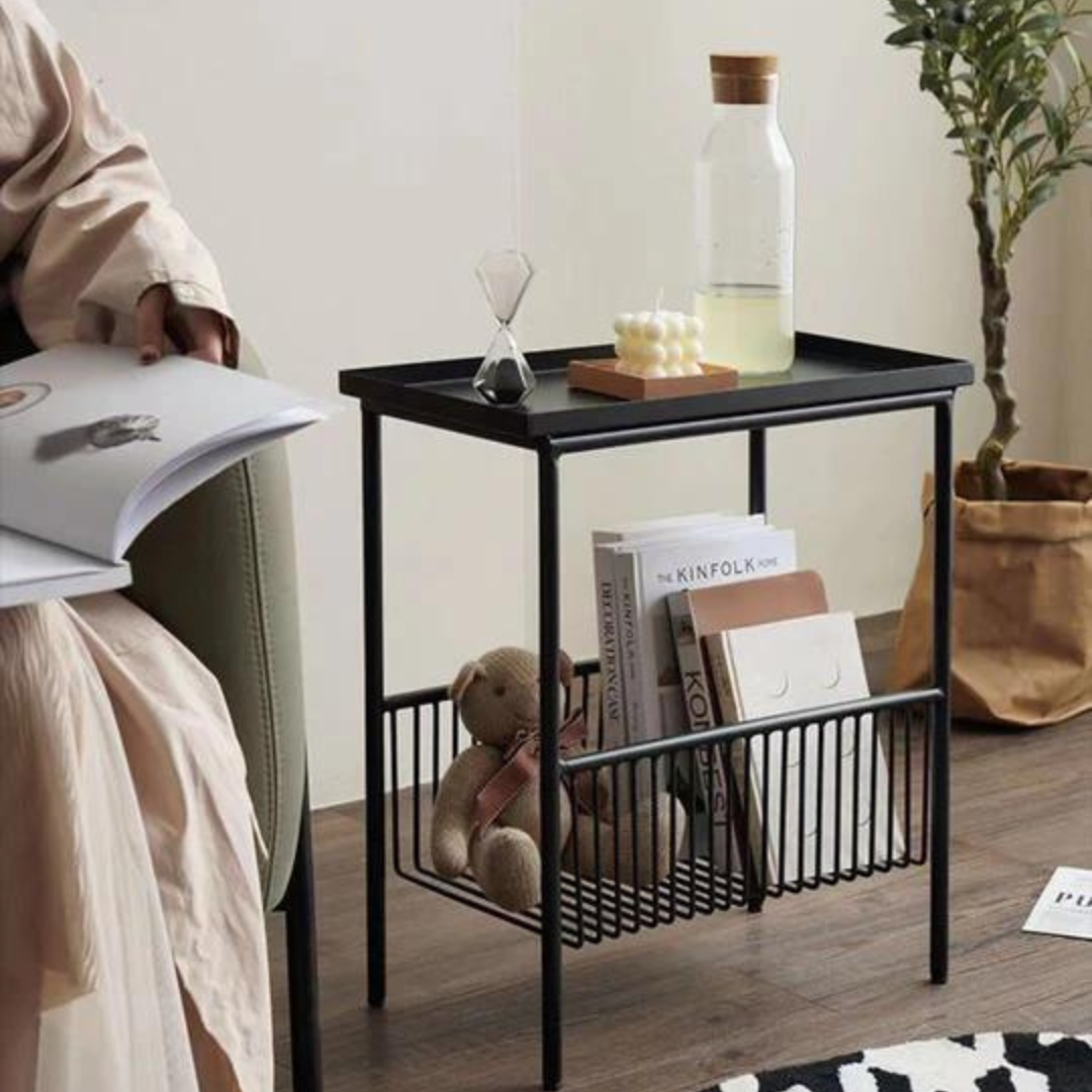 Steel Tray Top End Table - 4 Seasons Home Gadgets