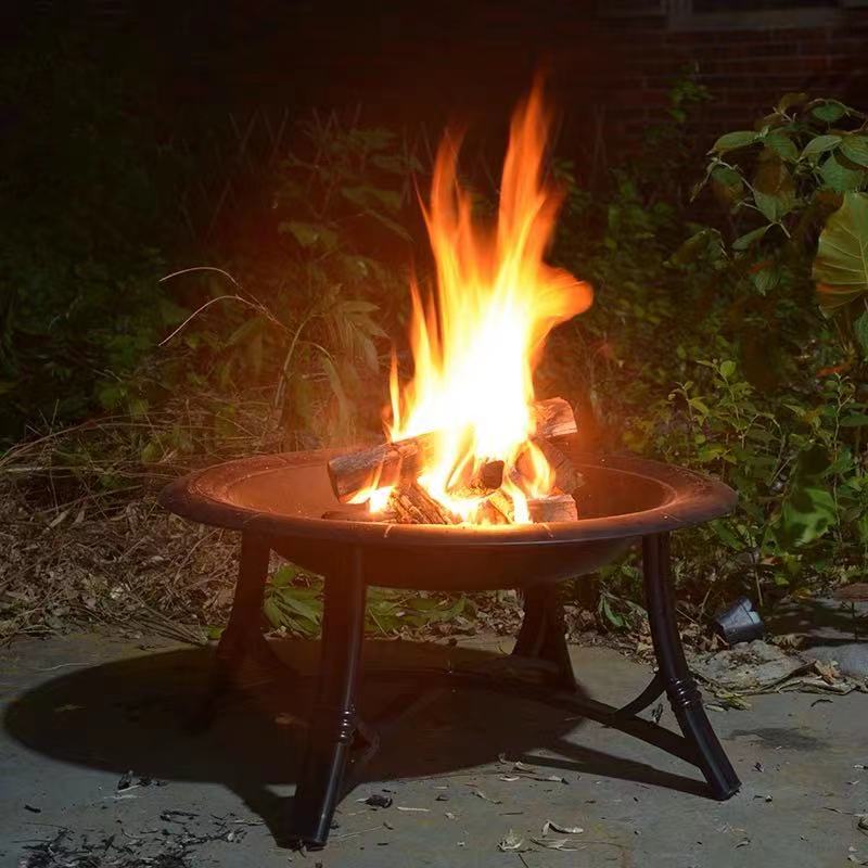 Steel Wood-Burning Fire Pit - 4 Seasons Home Gadgets