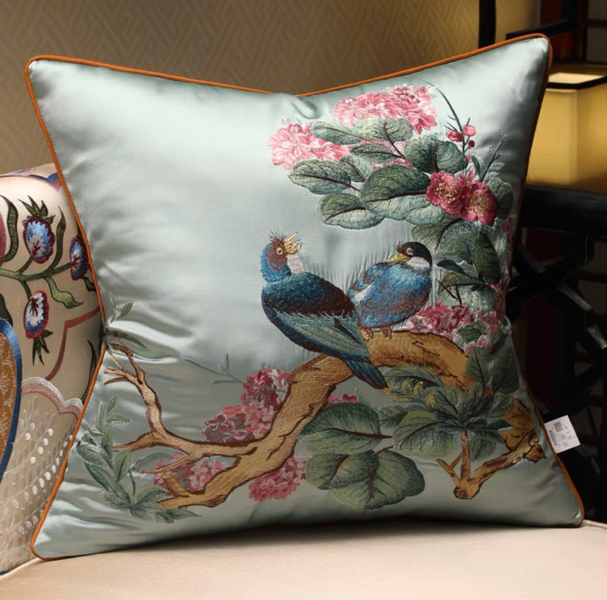 Stotts Birds Art Throw Pillow Cover Cushion - 4 Seasons Home Gadgets