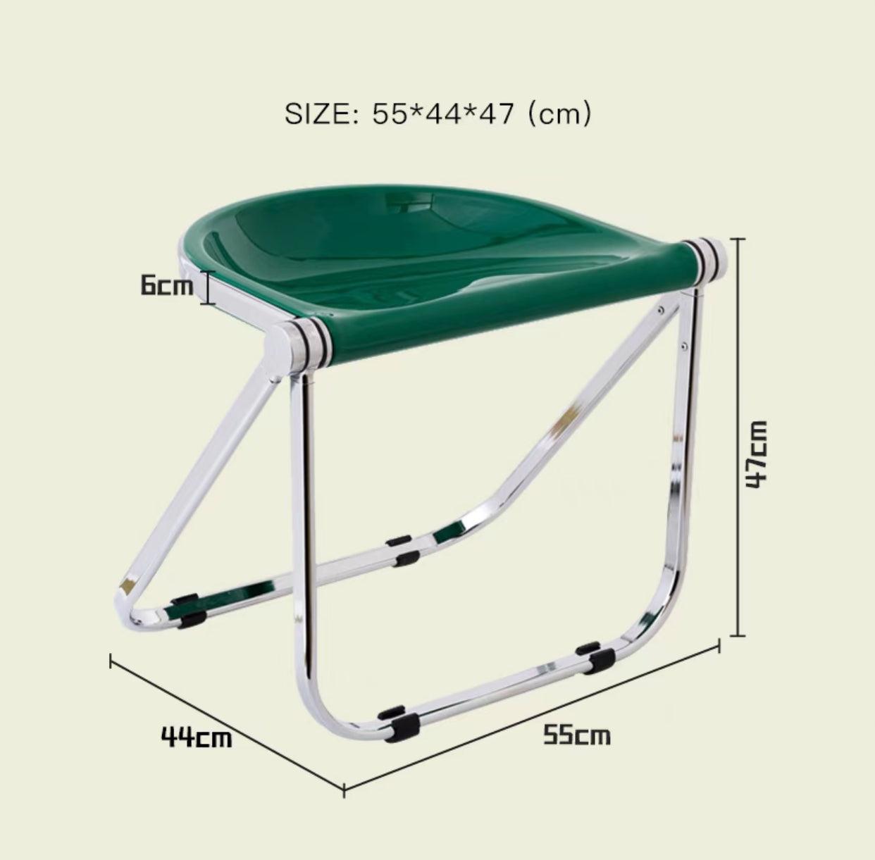 Studio Acrylic Folding Chair - 4 Seasons Home Gadgets