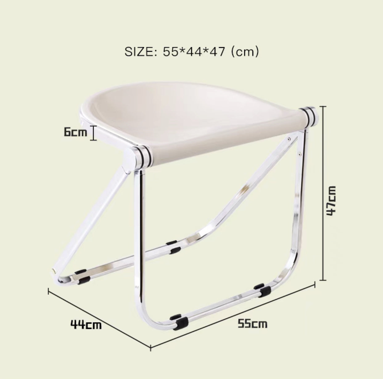 Studio Acrylic Folding Chair - 4 Seasons Home Gadgets