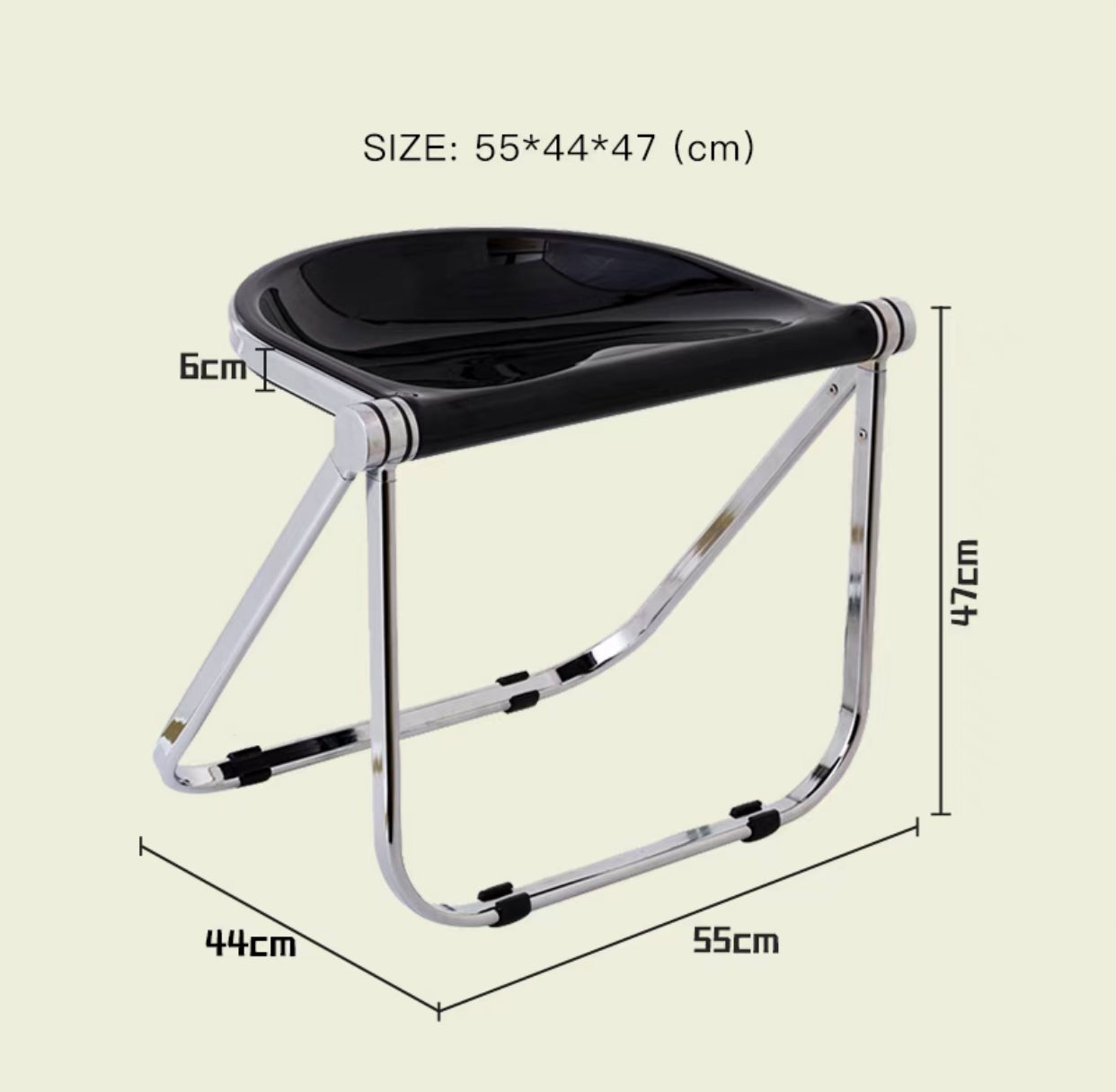 Studio Acrylic Folding Chair - 4 Seasons Home Gadgets