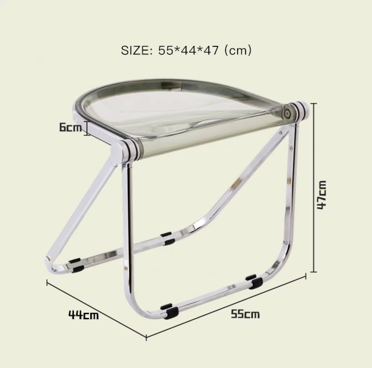 Studio Acrylic Folding Chair - 4 Seasons Home Gadgets