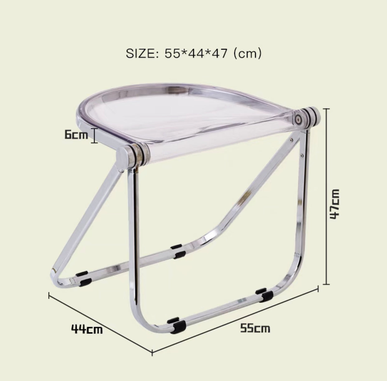 Studio Acrylic Folding Chair - 4 Seasons Home Gadgets