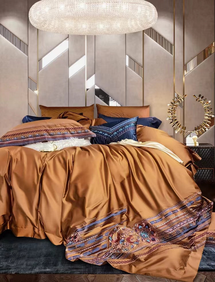 Sunset Rust Duvet Cover Set - 4 Seasons Home Gadgets