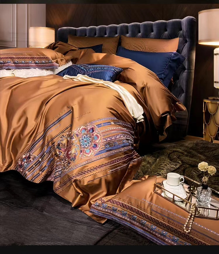 Sunset Rust Duvet Cover Set - 4 Seasons Home Gadgets