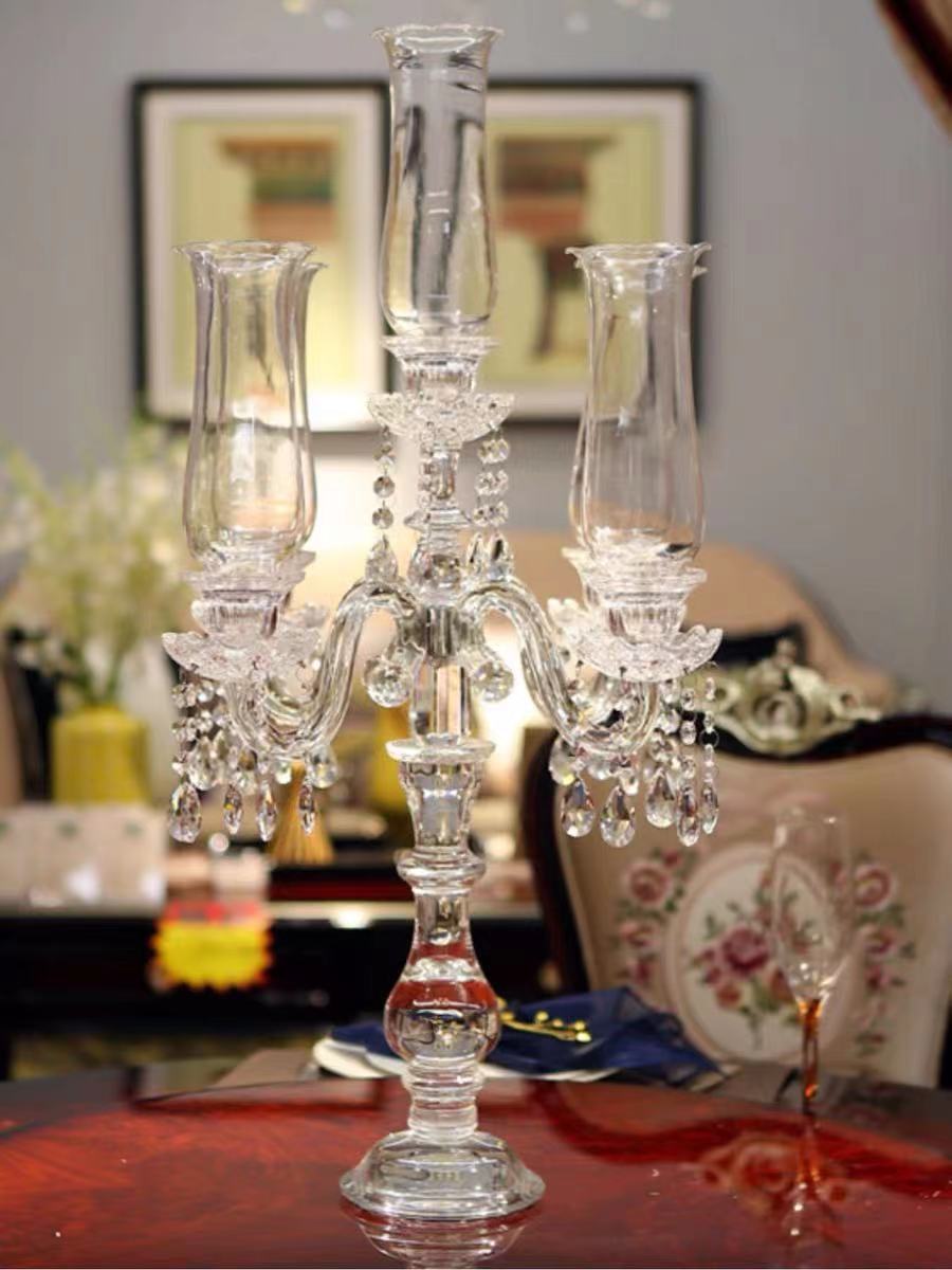 Tall Crystal Candelabra - 4 Seasons Home Gadgets