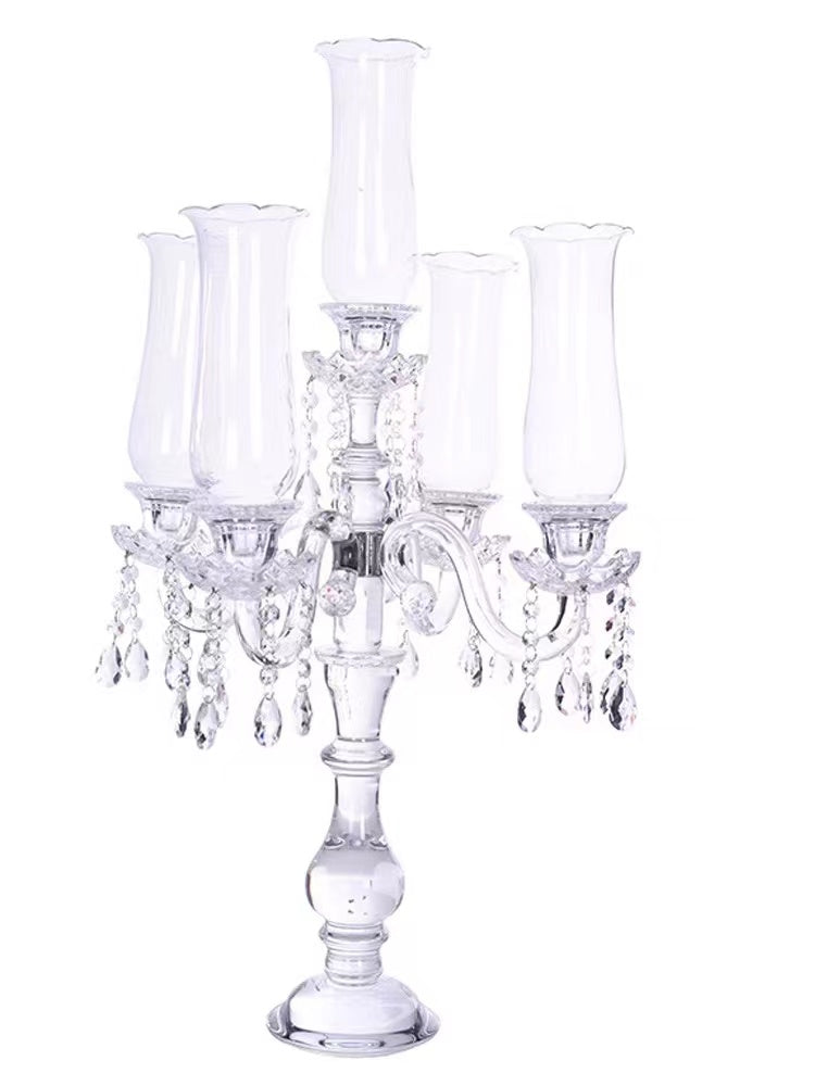 Tall Crystal Candelabra - 4 Seasons Home Gadgets