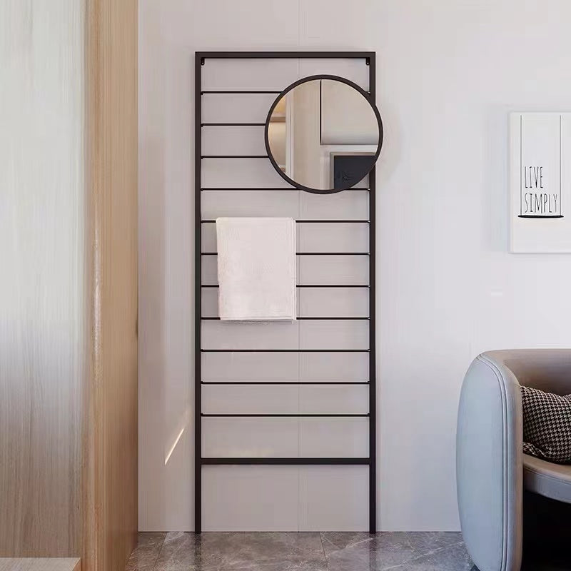 Tall Metal Blanket Ladder With Mirror - 4 Seasons Home Gadgets