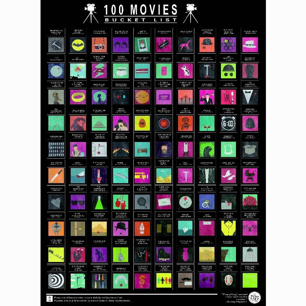 Top 100 Movies -- Scratch Off Poster - 4 Seasons Home Gadgets