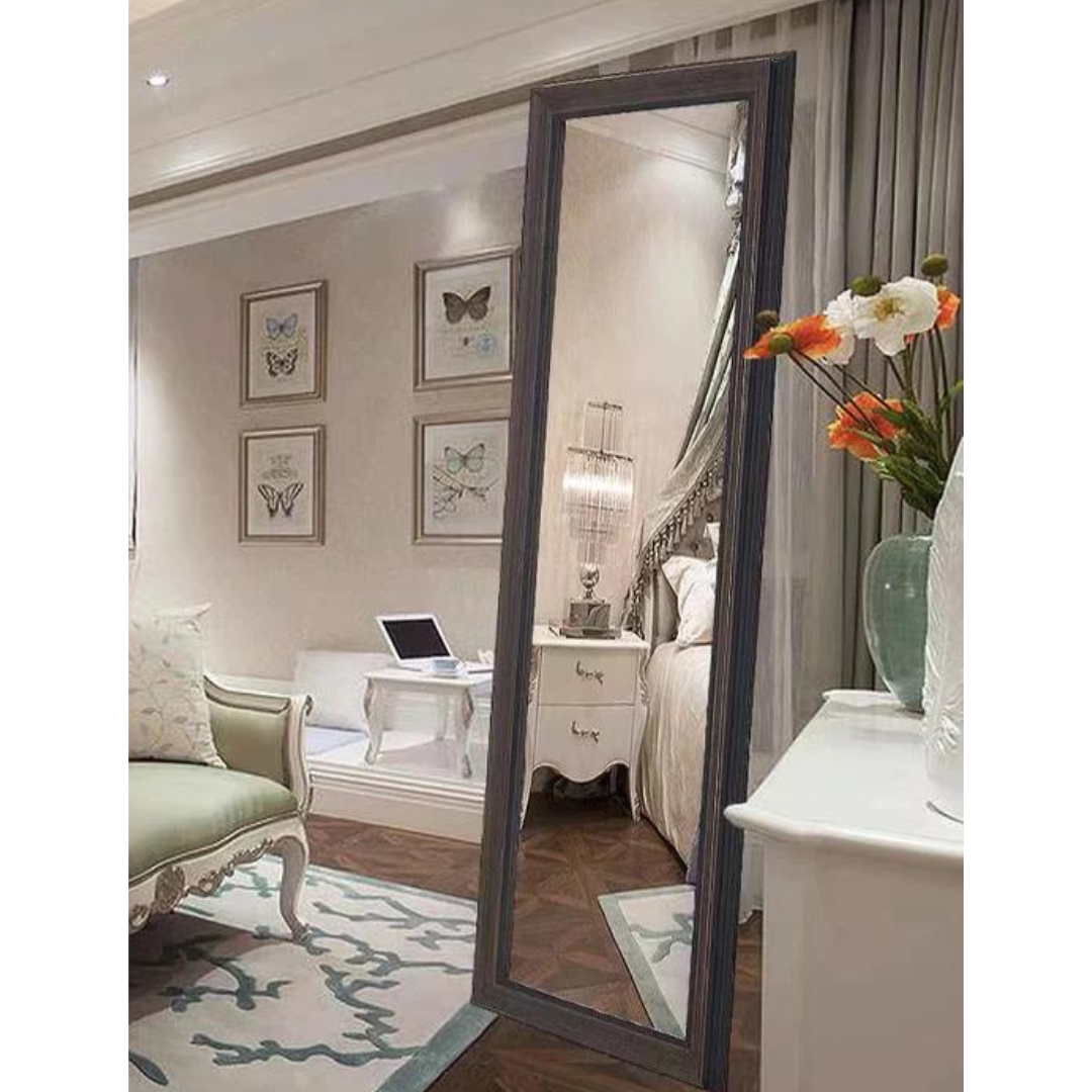 Traditional Beveled Solid Wood Accent Mirror - 4 Seasons Home Gadgets