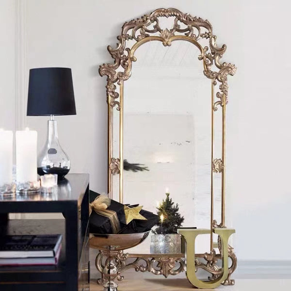 Traditional Gold Floral Leaf Full Length Mirror - 4 Seasons Home Gadgets