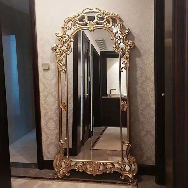 Traditional Gold Floral Leaf Full Length Mirror - 4 Seasons Home Gadgets