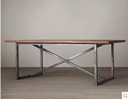 Trestle Log Dining Table - 4 Seasons Home Gadgets