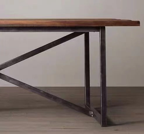 Trestle Log Dining Table - 4 Seasons Home Gadgets