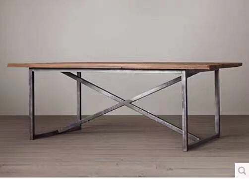 Trestle Log Dining Table - 4 Seasons Home Gadgets