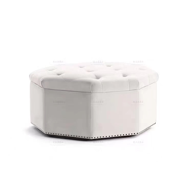 Tufted Round Storage Ottoman - 4 Seasons Home Gadgets