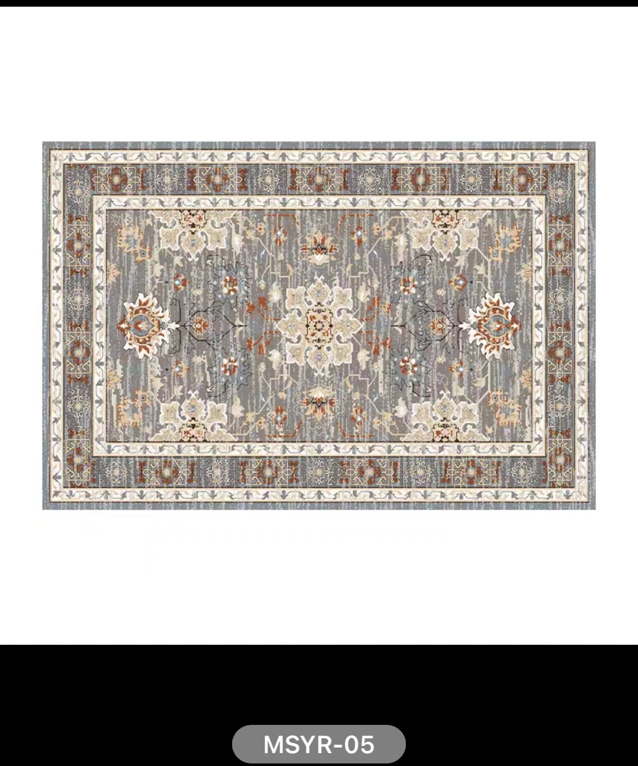 Turkish Oriental Blue Orange Area Rug - 4 Seasons Home Gadgets