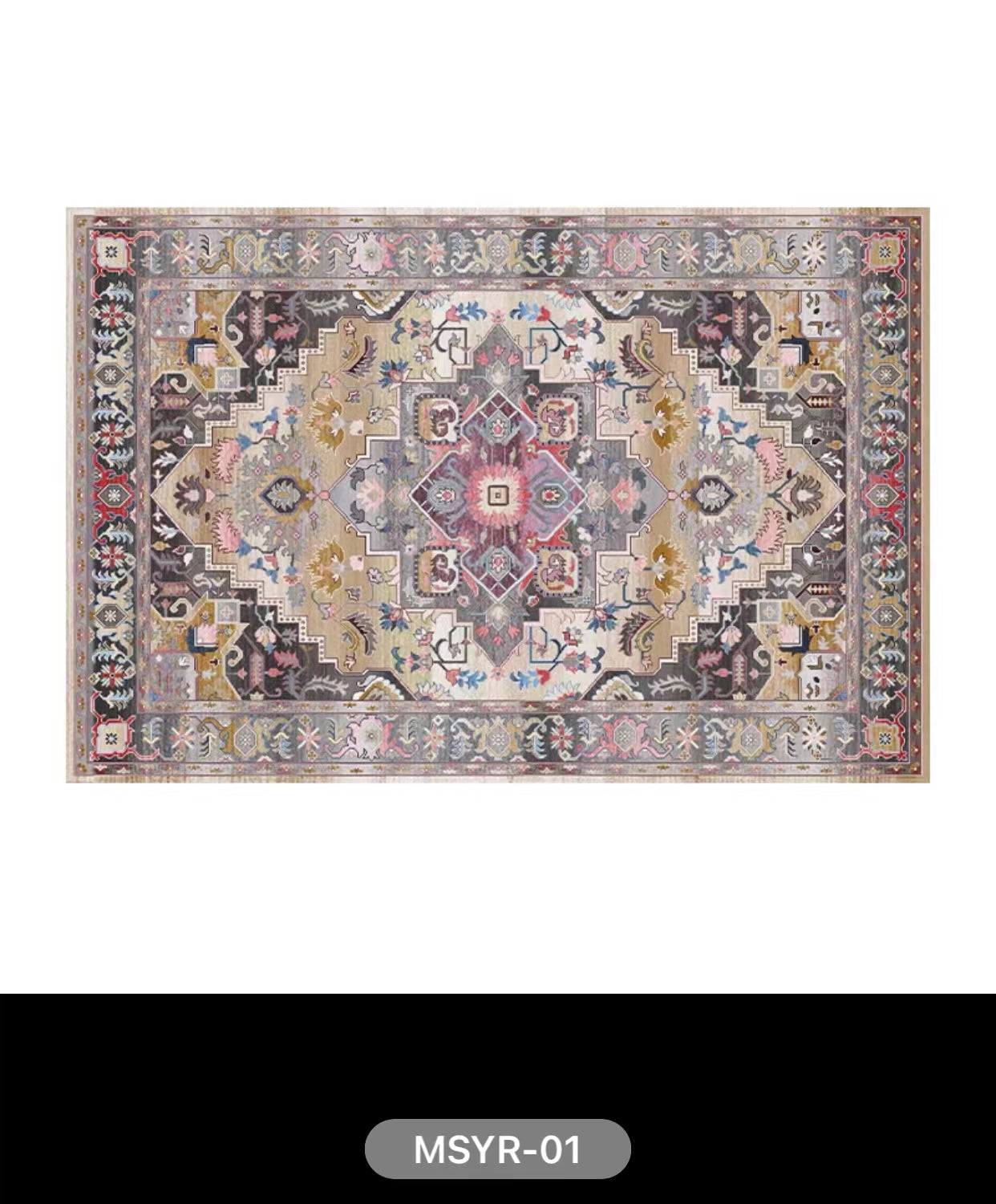 Turkish Oriental Blue Orange Area Rug - 4 Seasons Home Gadgets