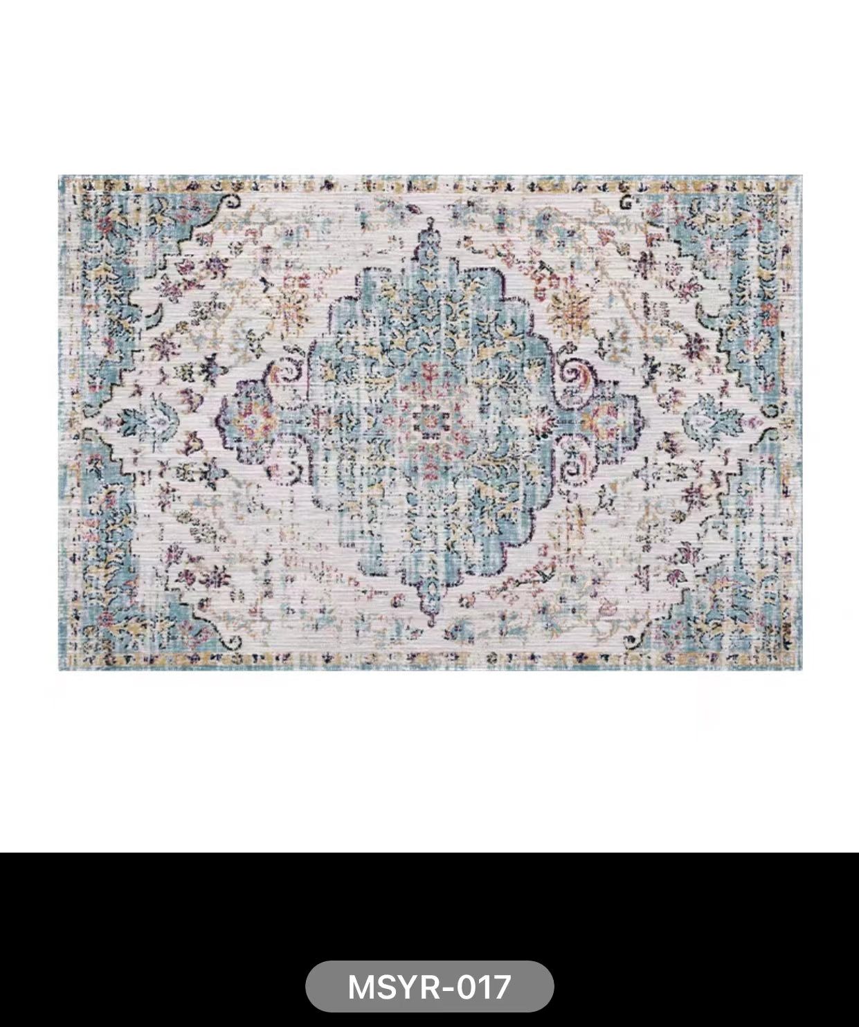 Turkish Oriental Blue Orange Area Rug - 4 Seasons Home Gadgets