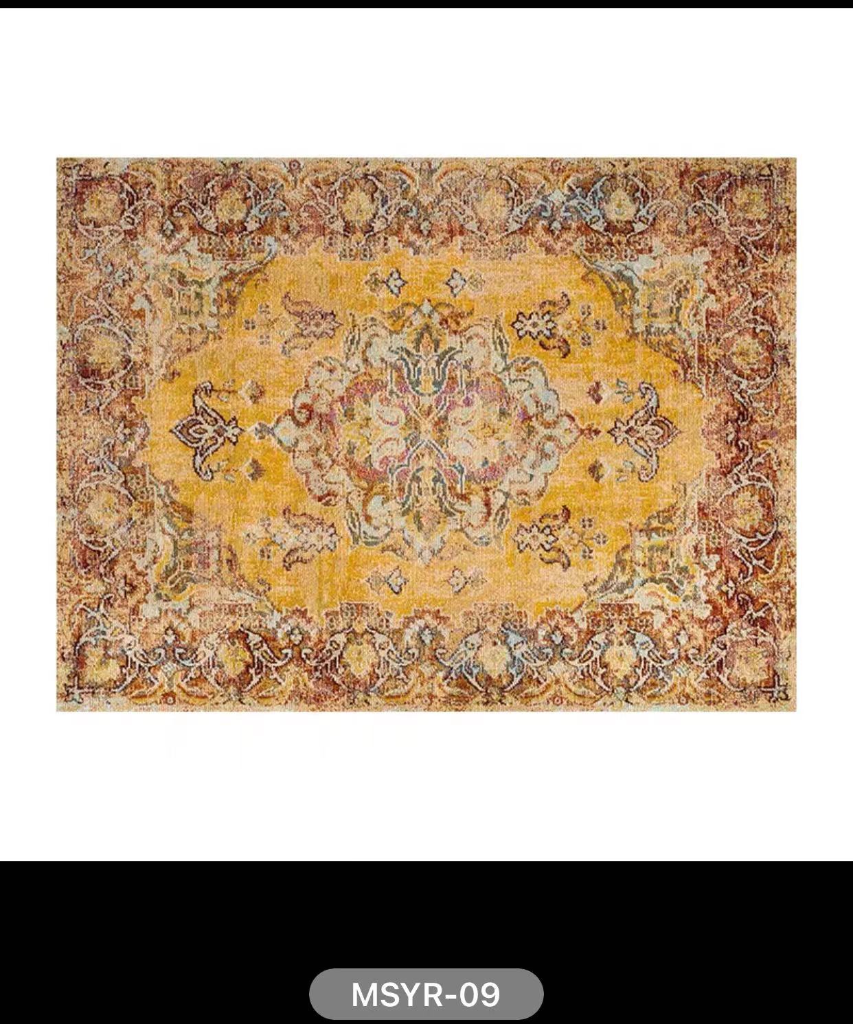 Turkish Oriental Blue Orange Area Rug - 4 Seasons Home Gadgets