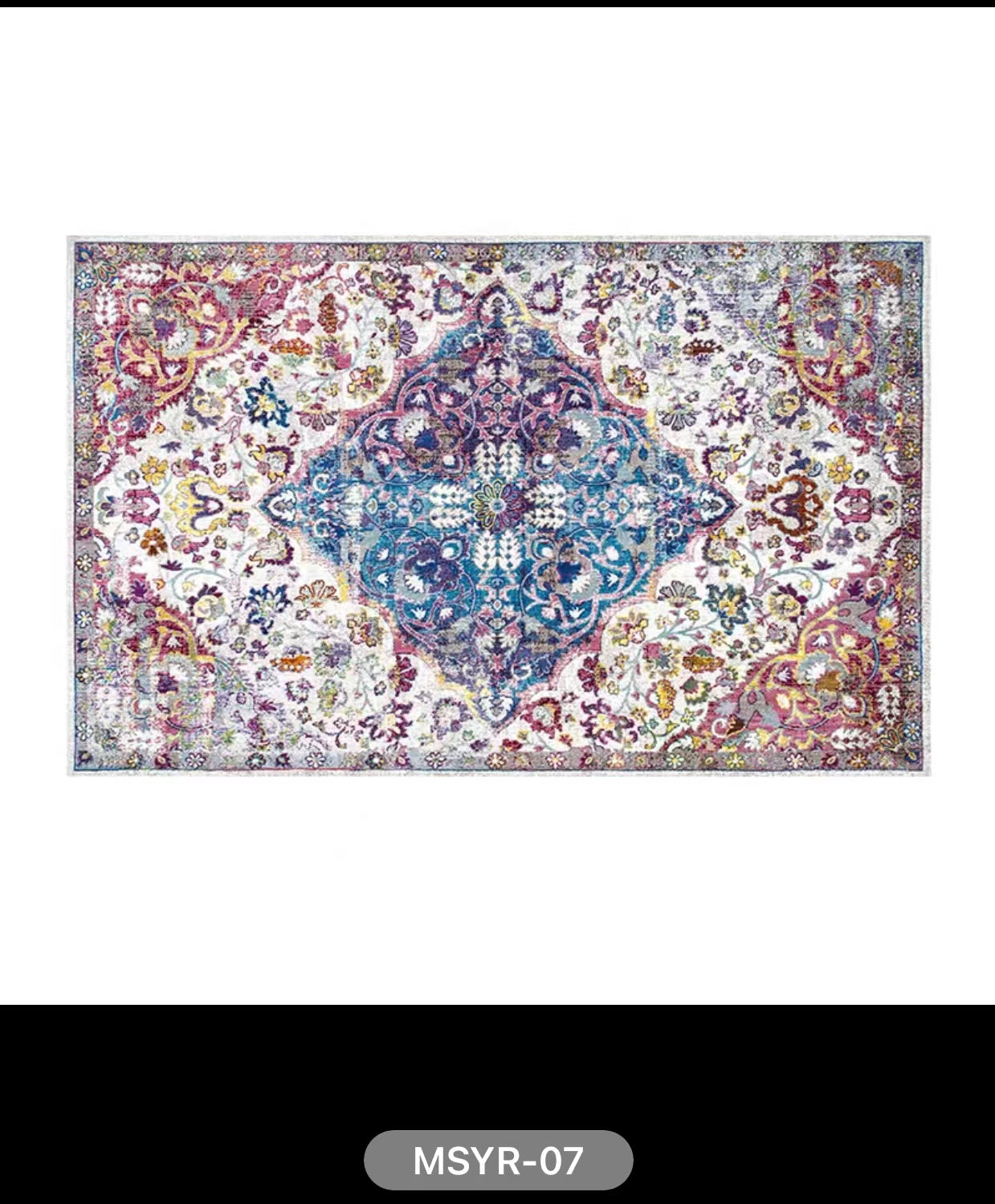 Turkish Oriental Blue Orange Area Rug - 4 Seasons Home Gadgets